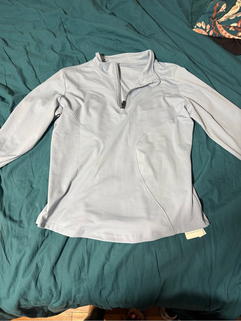 Lemon athletic fit work out tip- quarter zip. Size XL